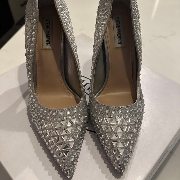 Steve Madden Diamond Rhinestone Heel 9.5 - Picture 12 of 13